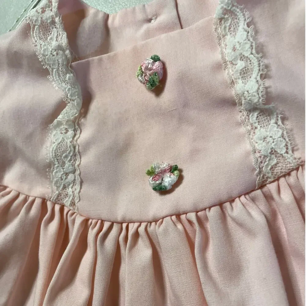Sears Vintage Pink Lace Accent Dress for your Newborn